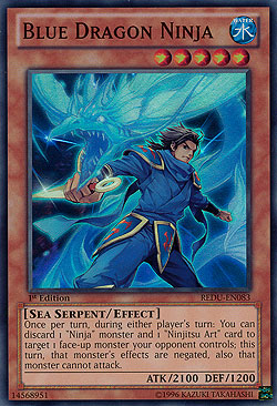 Yu-Gi-Oh! Blue Dragon Ninja Karte – REDU-EN083, Super Rare, Unlimited Edition, Aus Return Of The Duelist