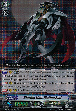 Blazing Lion, Platina Ezel