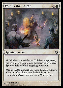 Vom Leibe halten