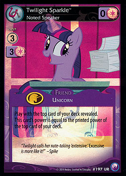 Twilight Sparkle - Noted Speaker