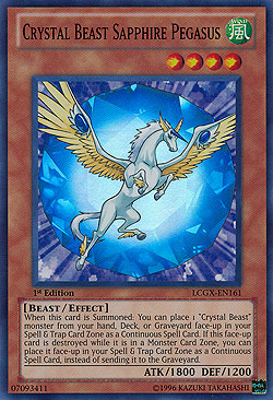 Yu-Gi-Oh! Crystal Beast Sapphire Pegasus - Secret Rare CT04-EN002 (Near Mint, Never Played) 10 thumbnail image