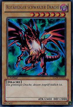 Rotäugiger schwarzer Drache