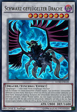 Schwarz geflügelter Drache