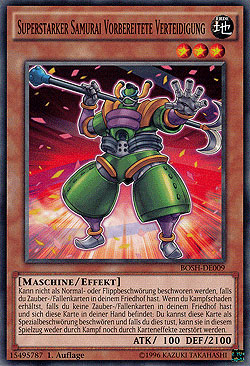 Superstarker Samurai Vorbereitete Verteidigung