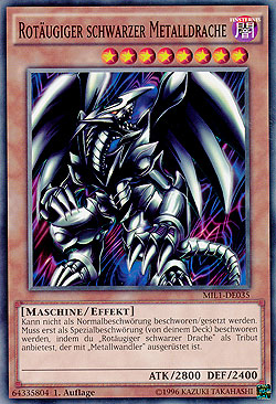 Rotäugiger schwarzer Metalldrache