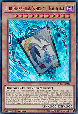 Blumen-Kartian Weide mit Kalligraf