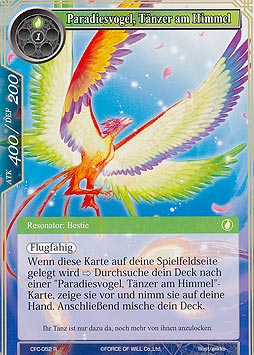 Paradiesvogel, Tänzer am Himmel