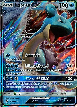 Lapras GX Sonne & Mond Boosterserien Einzelkarten Pokemon MAWO CARDS