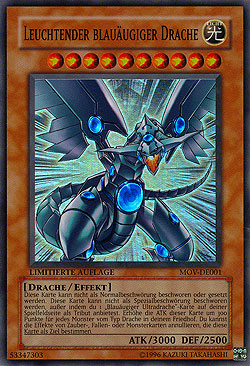 Leuchtender blauäugiger Drache