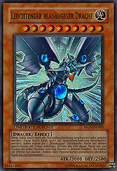 Leuchtender blauäugiger Drache