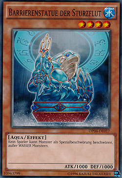 Barrierenstatue der Sturzflut