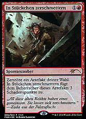 In Stückchen zerschmettern