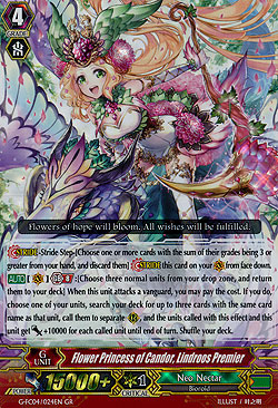 Flower Princess of Candor, Lindroos Premier