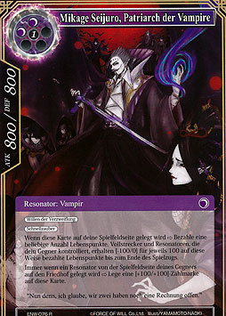 Mikage Seijuro, Patriarch der Vampire