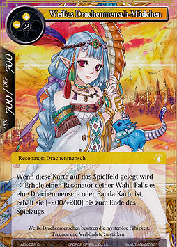 Weißes Drachenmensch-Mädchen