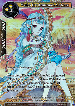 Weißes Drachenmensch-Mädchen