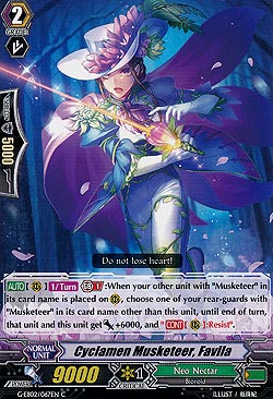 Cyclamen Musketeer, Favila