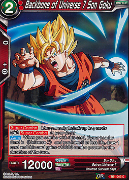 Backbone of Universe 7 Son Goku