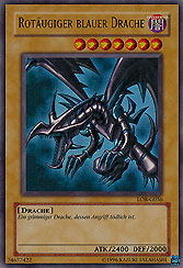 Rotäugiger blauer Drache