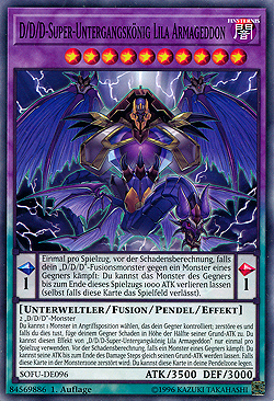 Yu-Gi-Oh! Karte: D/D/D-Untergangskönig Armageddon – SDPD-DE006 Common, 1. Auflage