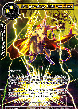 Der gewaltige Blitz von Zeus