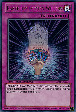 Karte des letzten Willens Legendary Collection 4 Promo-Karten