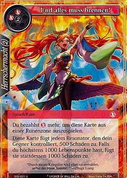 Und alles muss brennen!