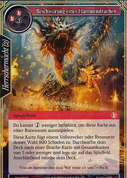 Beschwörung eines Flammendrachen