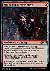 Maske der Verbrennung