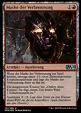 Maske der Verbrennung