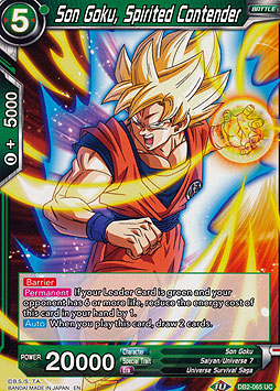 Son Goku, Spirited Contender