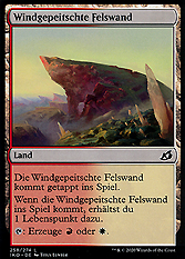 Windgepeitschte Felswand