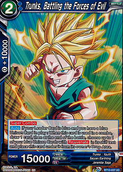 Trunks, Battling the Forces of Evil