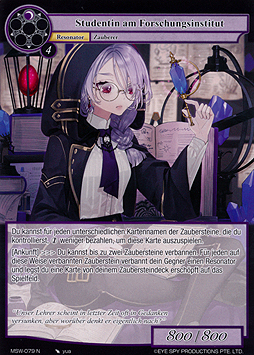 Studentin am Forschungsinstitut