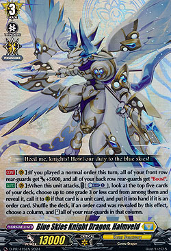 Blue Skies Knight Dragon, Halmveld