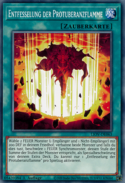 Entfesselung der Protuberanzflamme