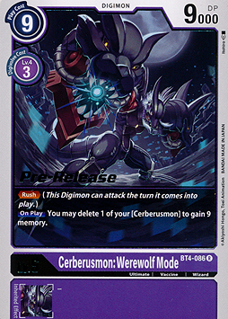 Cerberusmon: Werewolf Mode