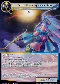 Olivia, Himmel spaltender Blitz
