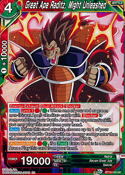 Great Ape Raditz, Might Unleashed
