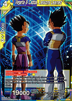 Vegeta & Cabba, Lessons Learned