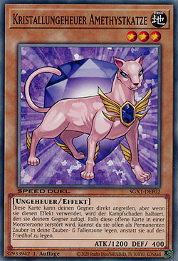 Kristallungeheuer Amethystkatze