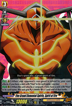 Five Grand Elemental Spirits, Spirit of Fire