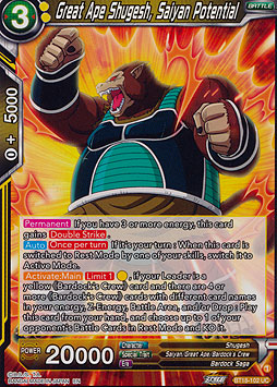 Great Ape Shugesh, Saiyan Potential