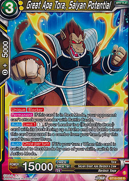 Great Ape Tora, Saiyan Potential