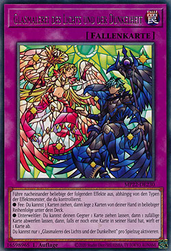 Glasmalerei des Lichts und der Dunkelheit