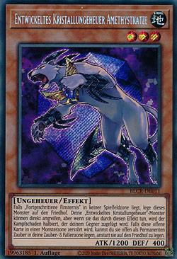 Entwickeltes Kristallungeheuer Amethystkatze