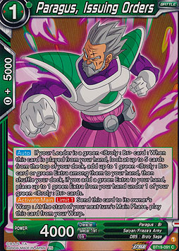 Paragus, Issuing Orders