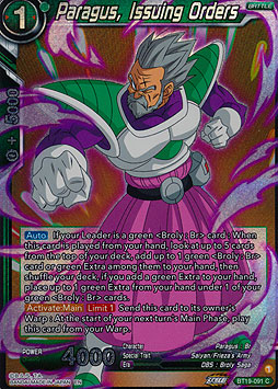 Paragus, Issuing Orders