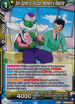 Son Gohan & Piccolo, Moments Respite
