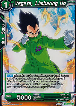 Vegeta, Limbering Up